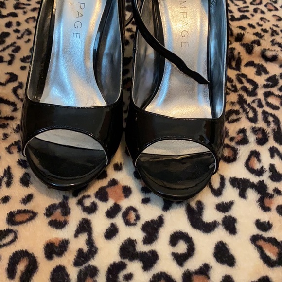 Rampage black open toe heels NWOT - Picture 4 of 7